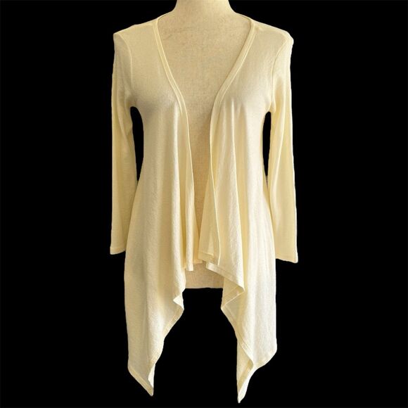Michael Stars Cascade Open Cardigan OS Vanilla Shine Capsule Sweater US Made NWT - Picture 1 of 13